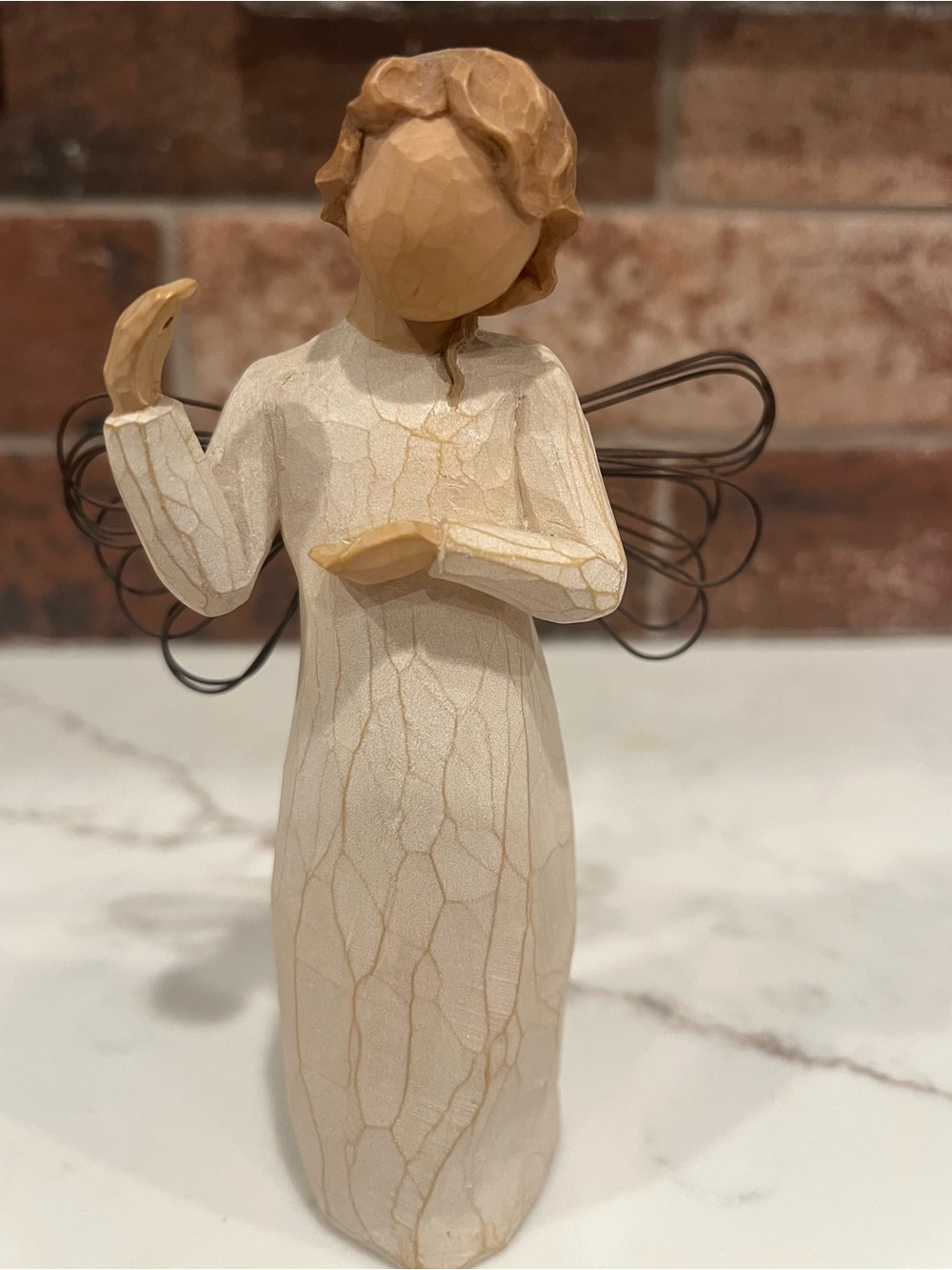 Willow Tree Cream and Tan Angel Sculpture